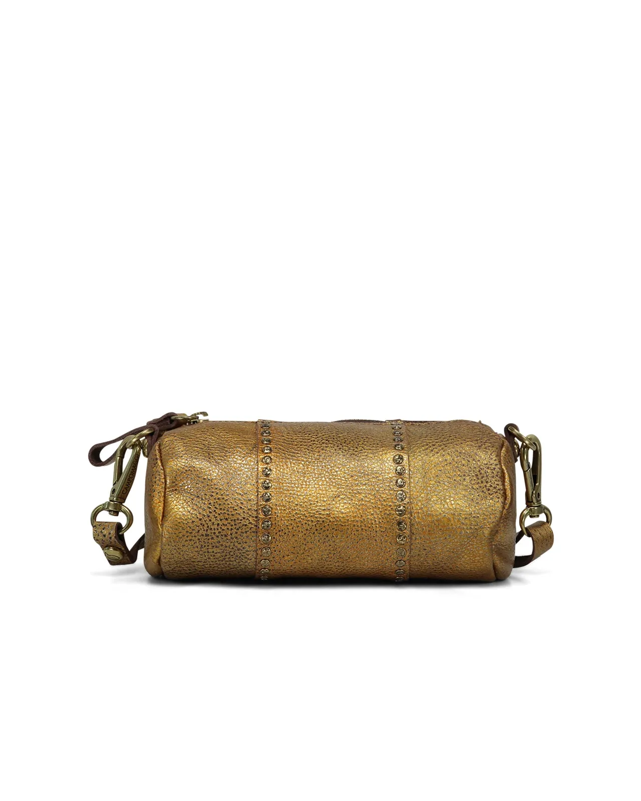 Borsa a tracolla laminata oro