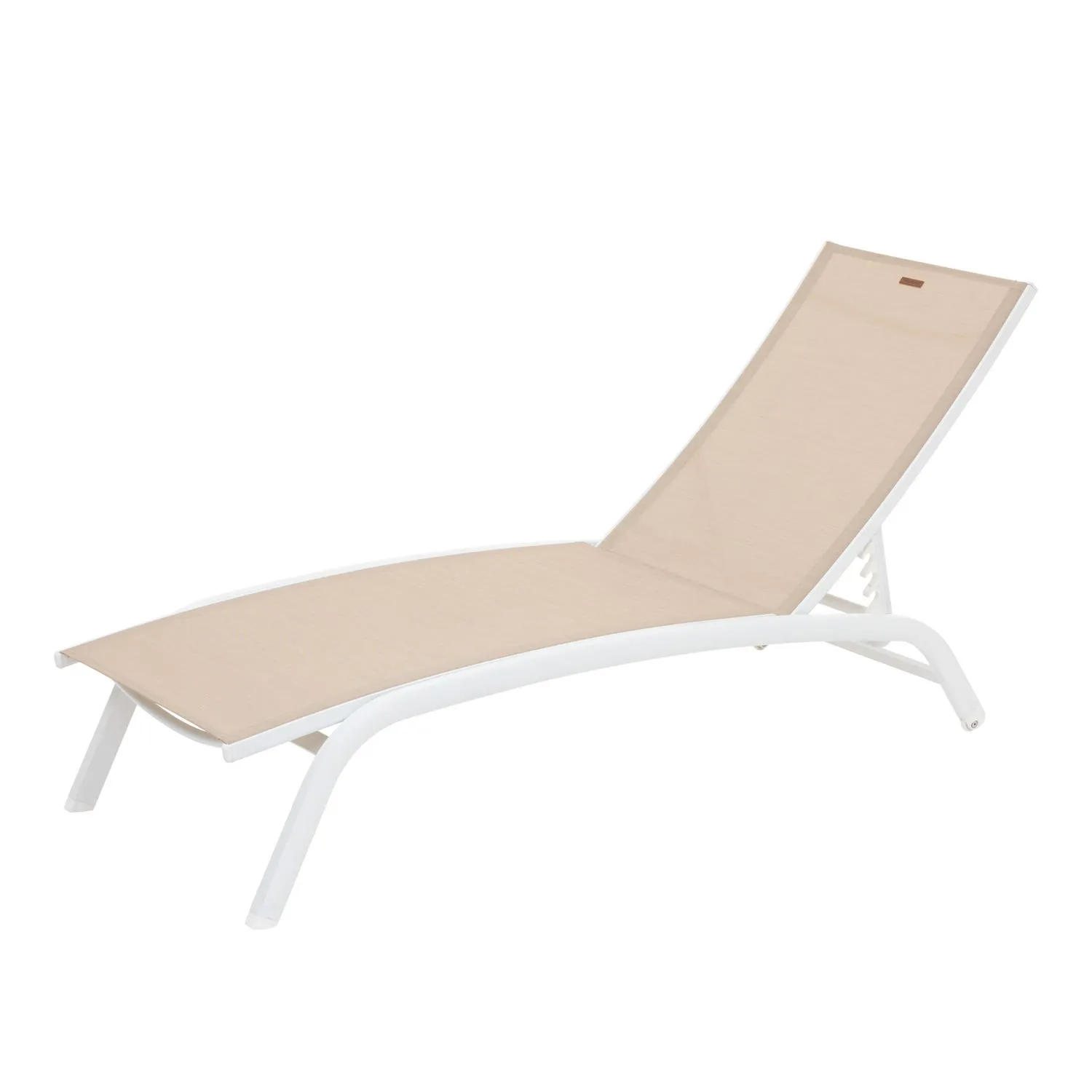 Lettino prendisole reclinabile beige - Bonao 