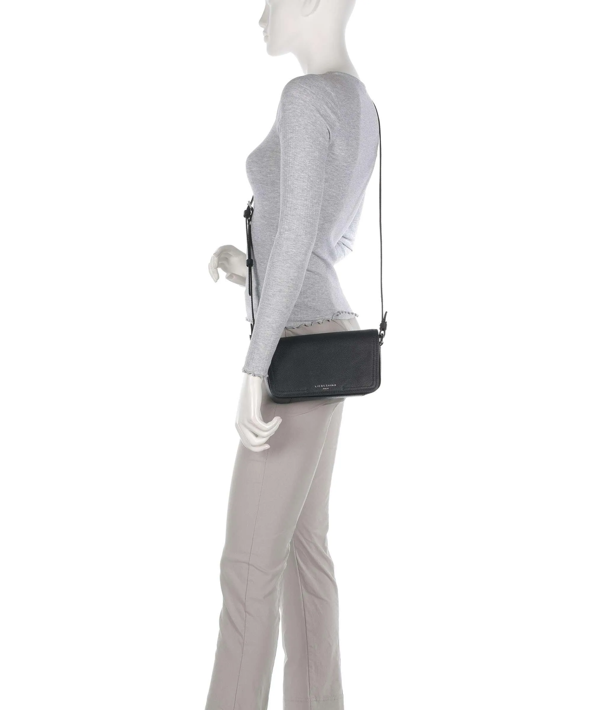  Liebeskind Chudy Small Pebble S Borsa a tracolla pelle di vacchetta grana nero  