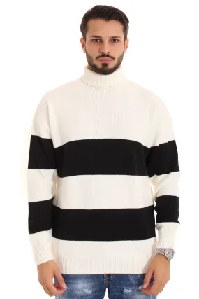 Maglione Uomo Dolcevita Fantasia Fasce Art. Mg77
