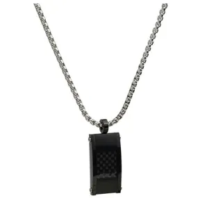 YES I AM Collana uomo acciaio con placca Yes I Am